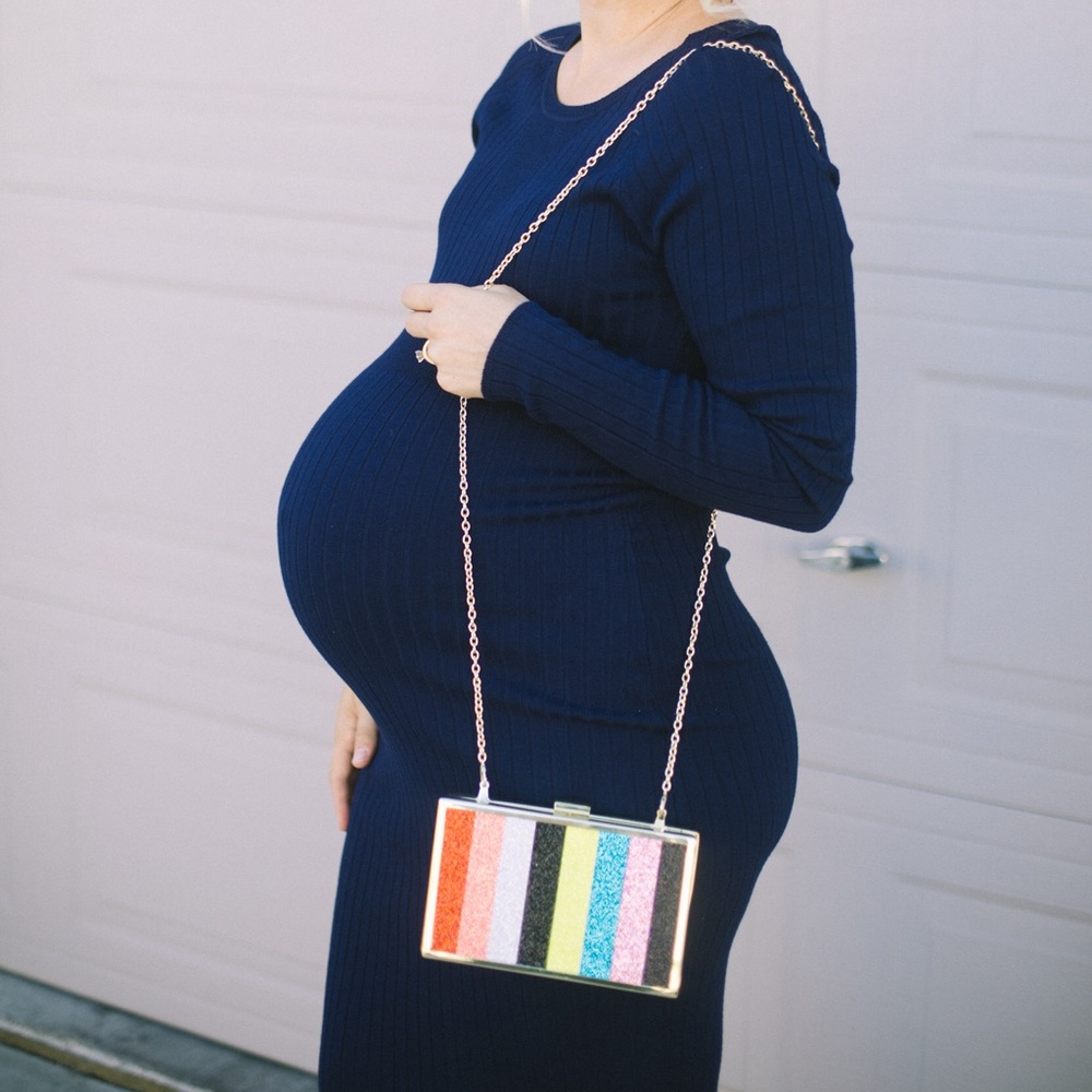 Navy Blue Ripe Maternity Dress